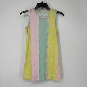 Grayson Threads Girls Kids' Tie Dye Striped Tank Dress Multicolored L(10-12) NWT